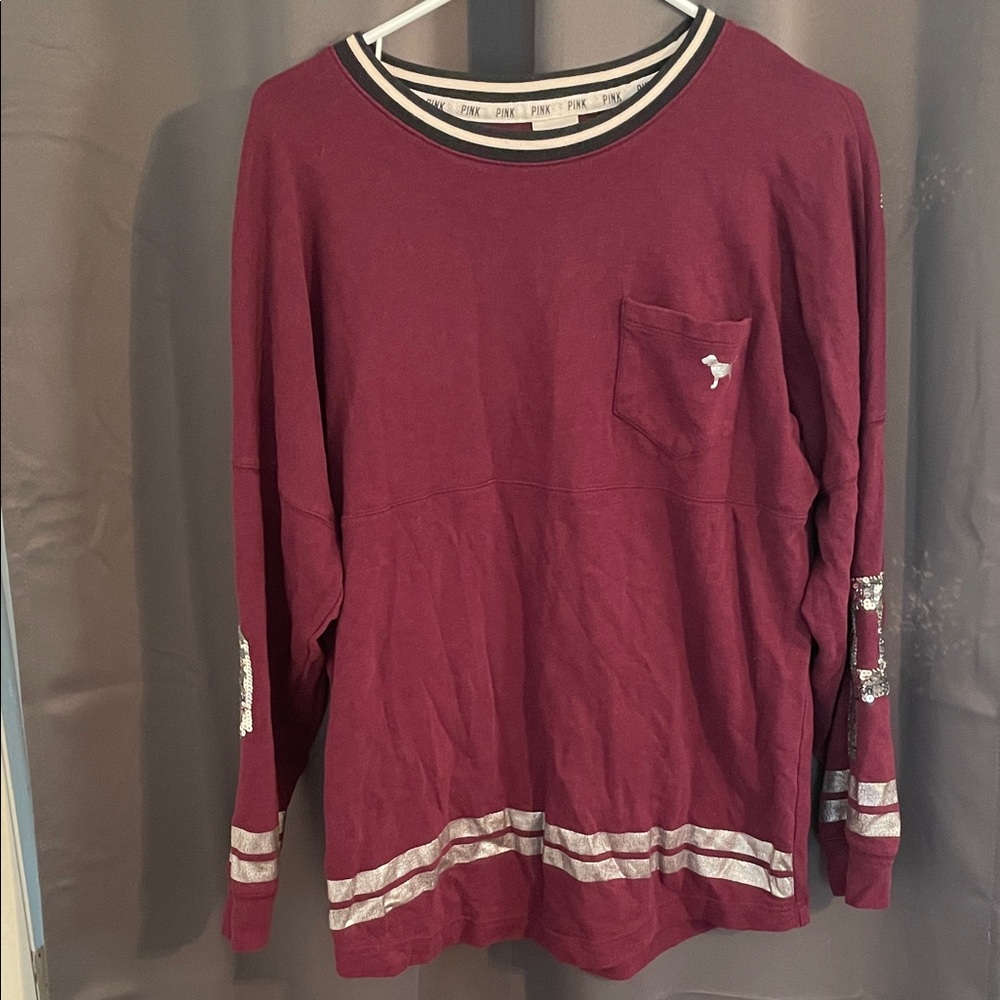 Victoria's Secret Maroon Long Sleeve Tee